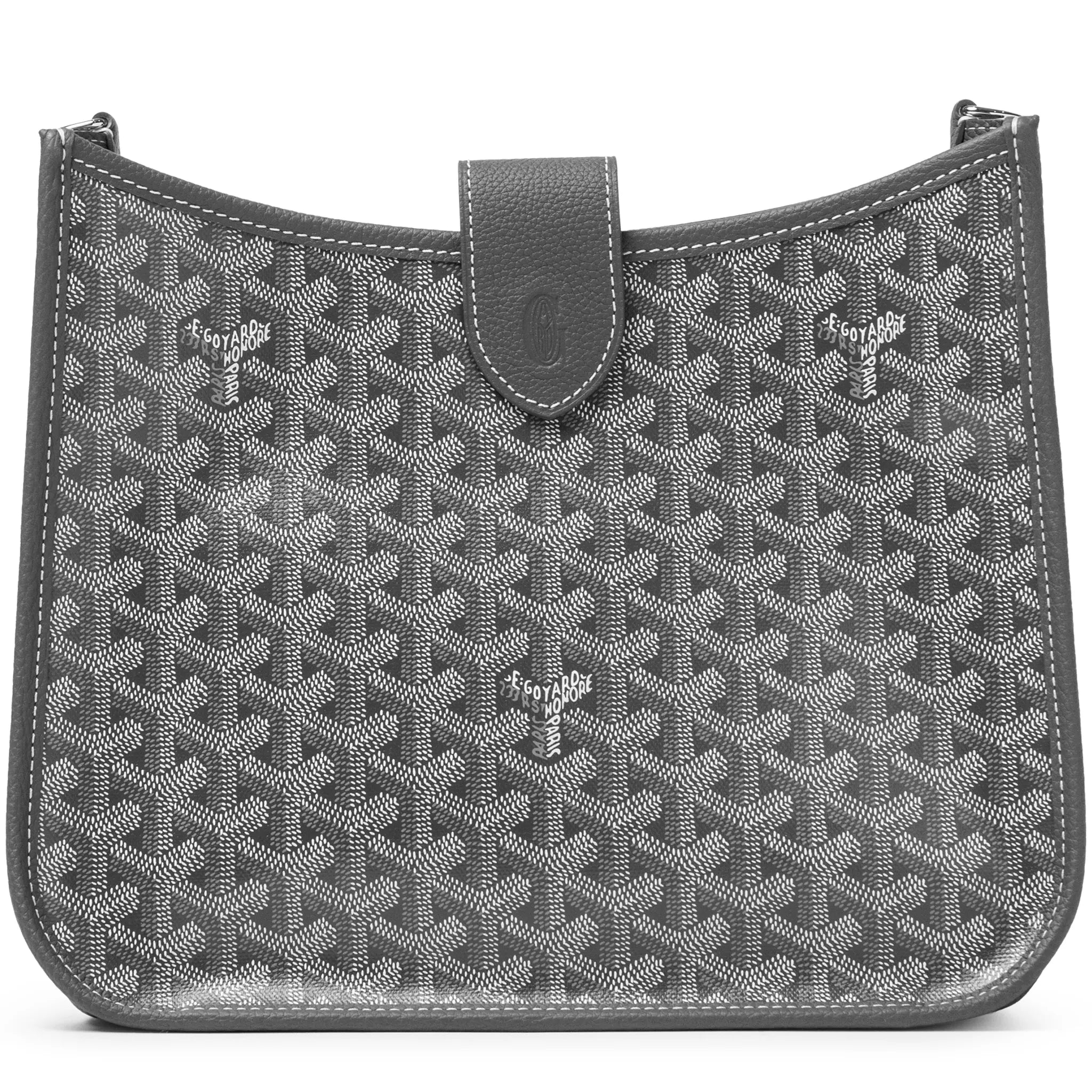Front View of Goyard Musette Pm Grey Bag MUSETTPMLTY51CG51P